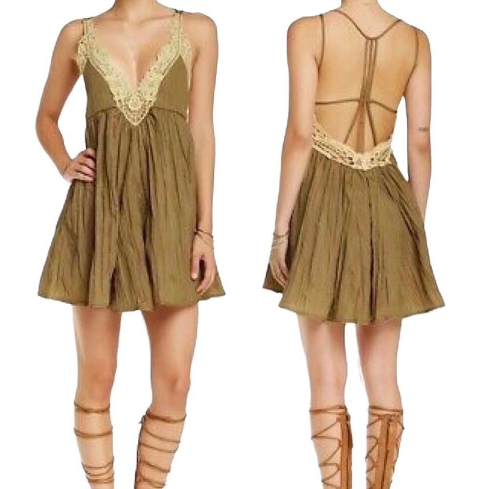 Free People Breathless Mini Slip Dress in Martini Small